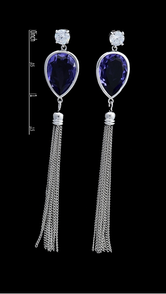 Picture of Hot Sale Platinum Plated Zine-Alloy Drop & Dangle