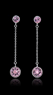 Picture of Newest Designed Platinum Plated Swarovski Element Drop & Dangle