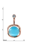 Picture of Cute Designed Sea Blue Small Drop & Dangle