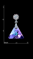 Picture of Premium Platinum Plated Swarovski Element Drop & Dangle