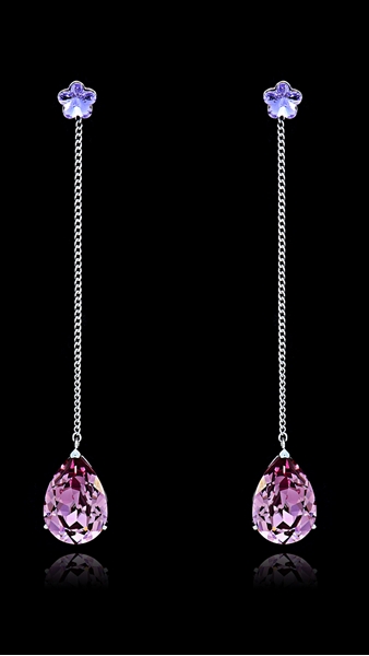 Picture of High Rated Zinc-Alloy Platinum Plated Drop & Dangle