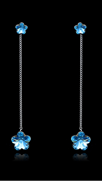 Picture of The Integrity Of  Platinum Plated Swarovski Element Drop & Dangle