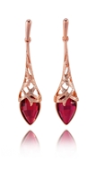 Picture of Fantastic Crystal Rose Gold Plated Drop & Dangle