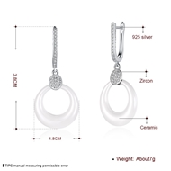 Picture of Simple And Elegant Platinum Plated White Drop & Dangle