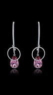 Picture of Pretty Zinc-Alloy Platinum Plated Drop & Dangle