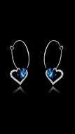 Picture of Flexible Designed Platinum Plated Heart & Love Hook