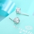 Picture of Charming White Platinum Plated Stud 