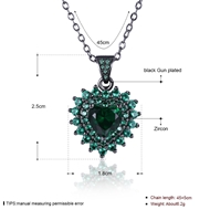 Picture of Superior Green Gunmetel Plated Necklaces & Pendants