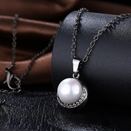 Picture of Good  White Gunmetel Plated Necklaces & Pendants