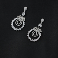 Picture of White Daily Dangle Earrings 1JJ042424E