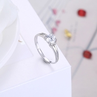 Picture of Shinning White Platinum Plated Fashion Rings