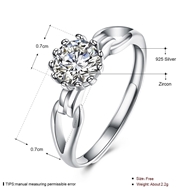 Picture of High Quality White Platinum Plated Fashion Rings