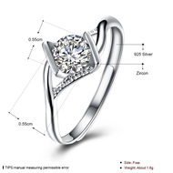 Picture of Modern Design Platinum Plated White Fashion Rings