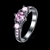 Picture of Well Produced Gunmetel Plated Pink Fashion Rings