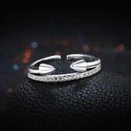 Picture of Lovely And Touching White Platinum Plated Fashion Rings