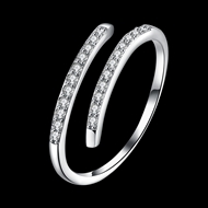 Picture of Believable White Platinum Plated Fashion Rings