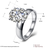 Picture of High Rated Stainless Steel Platinum Plated Fashion Rings