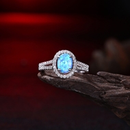 Picture of Attractive Platinum Plated Blue Fashion Rings