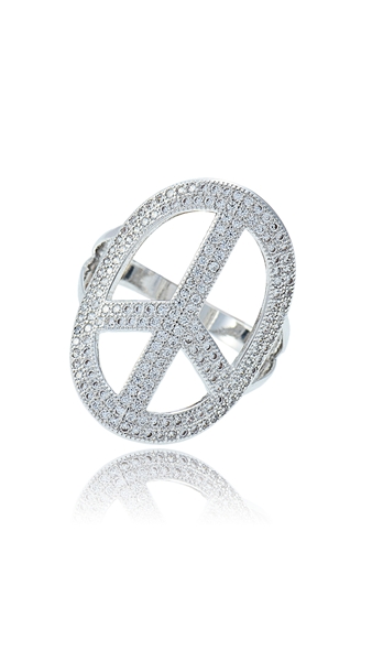 Picture of Elegant Colored Delicate Platinum Plated Fashion Rings