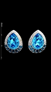 Show details for Touching And Cute Sea Blue Drop Stud  Show details for Touching And Cute Sea Blue Drop Stud