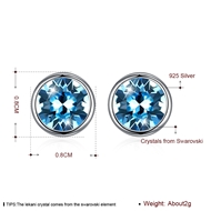 Picture of Swarovski Element 925 Sterling Silver Stud Earrings 3LK053716E