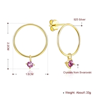 Picture of  Simple Swarovski Element Stud Earrings 3LK053722E