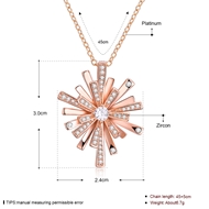 Picture of Small Cubic Zirconia Pendant Necklaces 3LK053804N