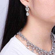 Picture of Cubic Zirconia Big Necklace And Earring Sets 1JJ054503S