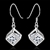 Picture of Geometric Cubic Zirconia Dangle Earrings of Original Design