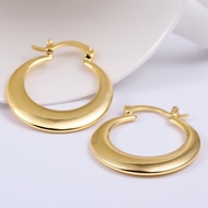 Picture of Simple Copper or Brass Big Hoop Earrings with Unbeatable Quality