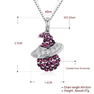 Picture of 16 Inch Platinum Plated Pendant Necklace with Full Guarantee