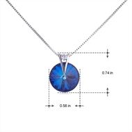 Picture of Nice Swarovski Element Platinum Plated Pendant Necklace