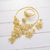 Picture of Trendy Gold Plated Flowers & Plants 4 Piece Jewelry Set with Wow Elements