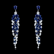 Picture of Featured Blue Cubic Zirconia Drop & Dangle Earrings with Full Guarantee