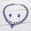 Show details for Wholesale Platinum Plated Cubic Zirconia Necklace and Earring Set with No-Risk Return