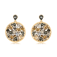 Picture of Big Swarovski Element Dangle Earrings From Reliable Factory