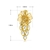 Picture of Fashion Big Gold Plated Dangle Earrings