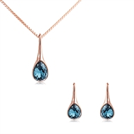 Picture of Amazing Small Blue Necklace and Earring Set