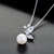 Picture of 16 Inch Swarovski Element Pearl Pendant Necklace in Exclusive Design