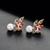 Picture of Staple Small White Stud Earrings