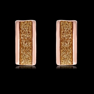 Picture of Amazing Big Rose Gold Plated Stud Earrings