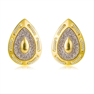 Picture of New Season Gold Plated Big Stud Earrings with SGS/ISO Certification