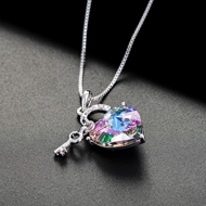 Picture of Featured Colorful Platinum Plated Pendant Necklace Factory Supply