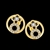 Picture of Nickel Free Gold Plated Small Stud Earrings with Easy Return