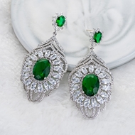 Picture of Luxury Platinum Plated Dangle Earrings with 3~7 Day Delivery