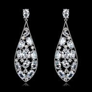 Picture of Unique Cubic Zirconia Big Dangle Earrings