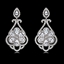 Show details for Hypoallergenic Platinum Plated Cubic Zirconia Dangle Earrings with Easy Return