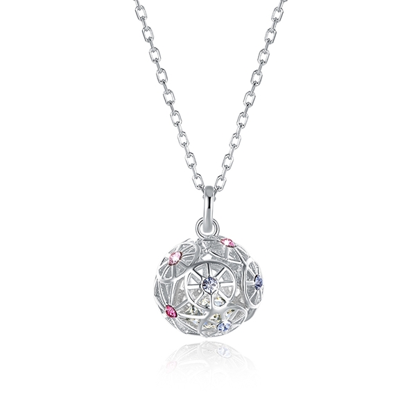 Picture of Delicate Small Platinum Plated Pendant Necklace