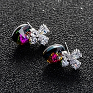 Picture of Fashion Platinum Plated Stud Earrings From Reliable Factory