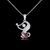 Picture of Charming Purple Platinum Plated Pendant Necklace As a Gift